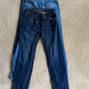 GAP Women's Dark and Light Blue Skinny Jeans